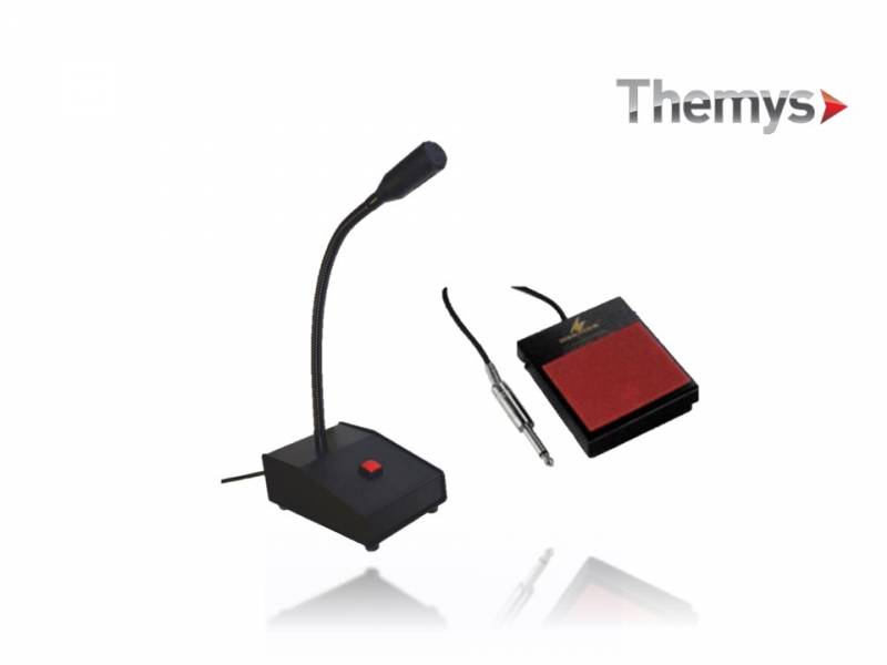 THEMYS DESK GOOSENECK MICROPHONE WITH FOOT PTT